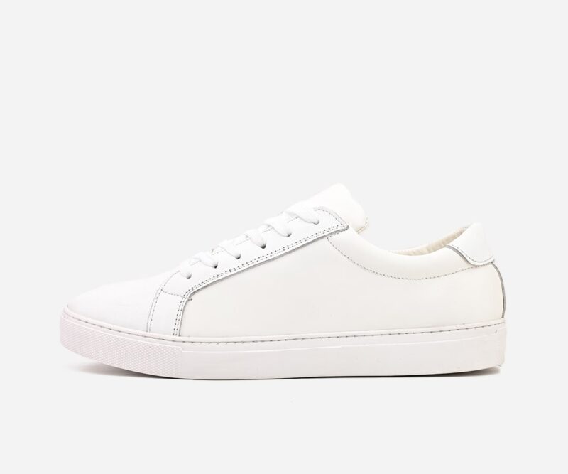 Basket simple En Cuir Blanc – op67