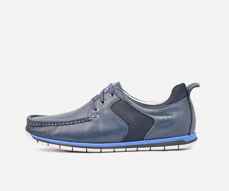 Mocassins hommes en cuir Bleu - op51