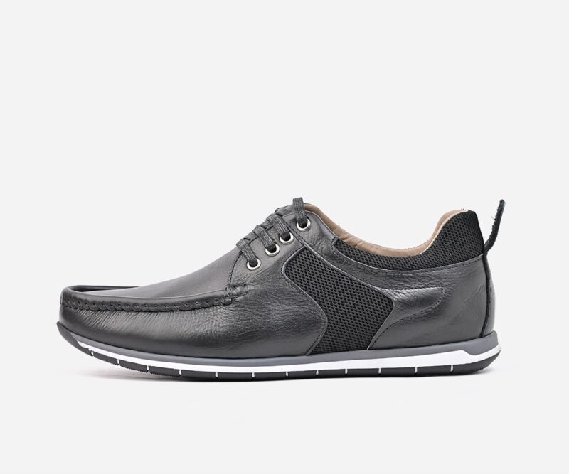 Mocassins hommes en cuir Noir - op51