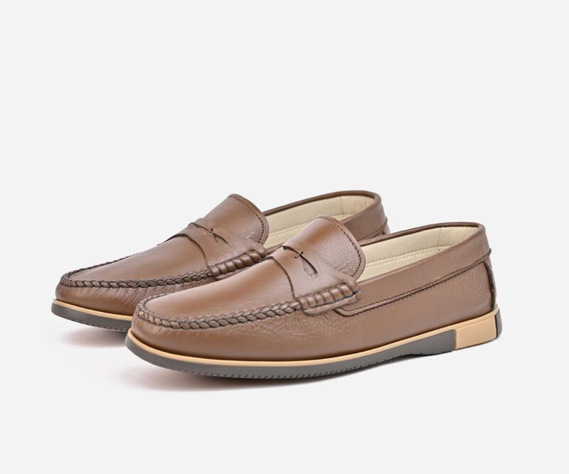 Mocassin homme en cuir Marron – op75 – Image 3