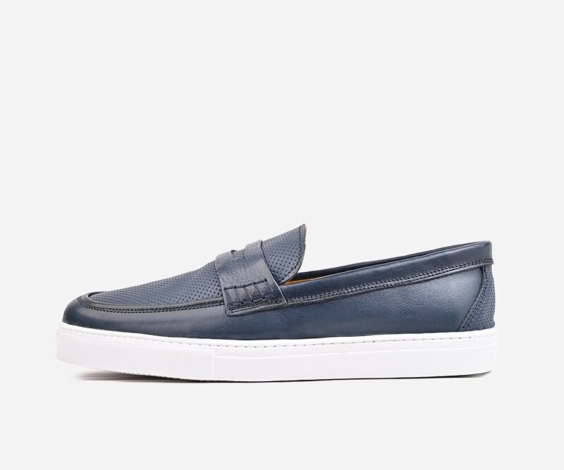 Chaussures hommes en cuir Bleu - op74