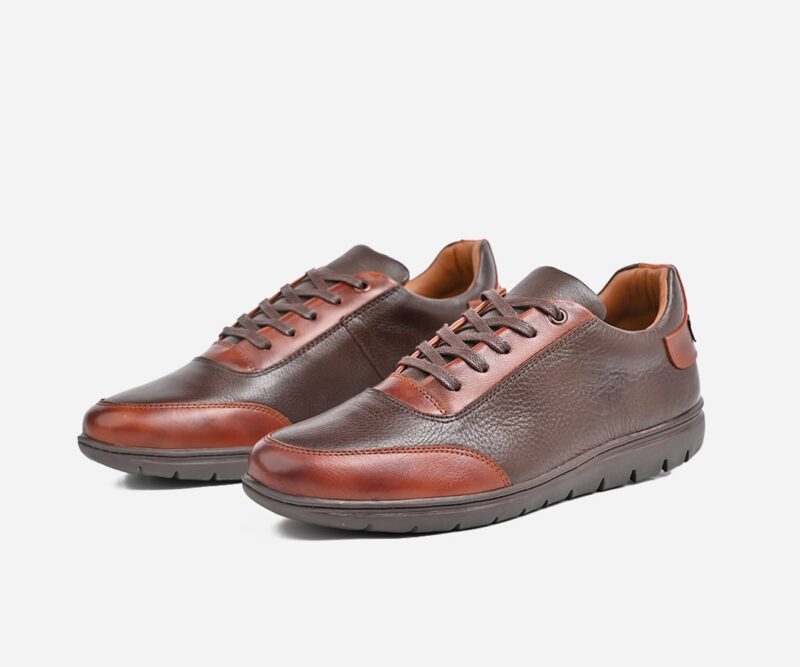 Chaussure homme en cuir marron - op84 – Image 2