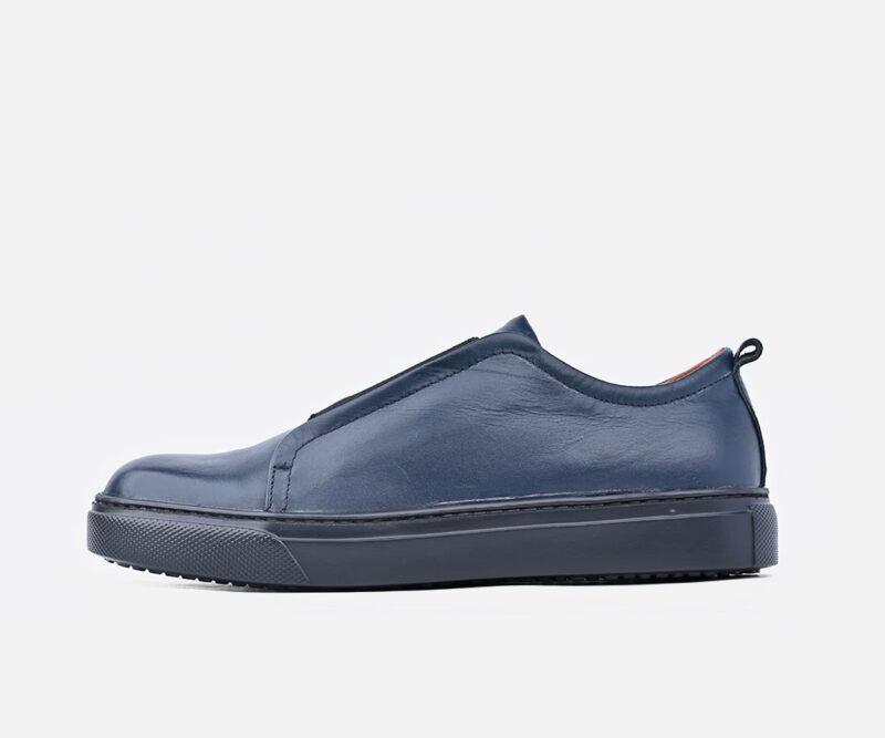 Baskets homme S-EVA en cuir bleu opiyane - op98