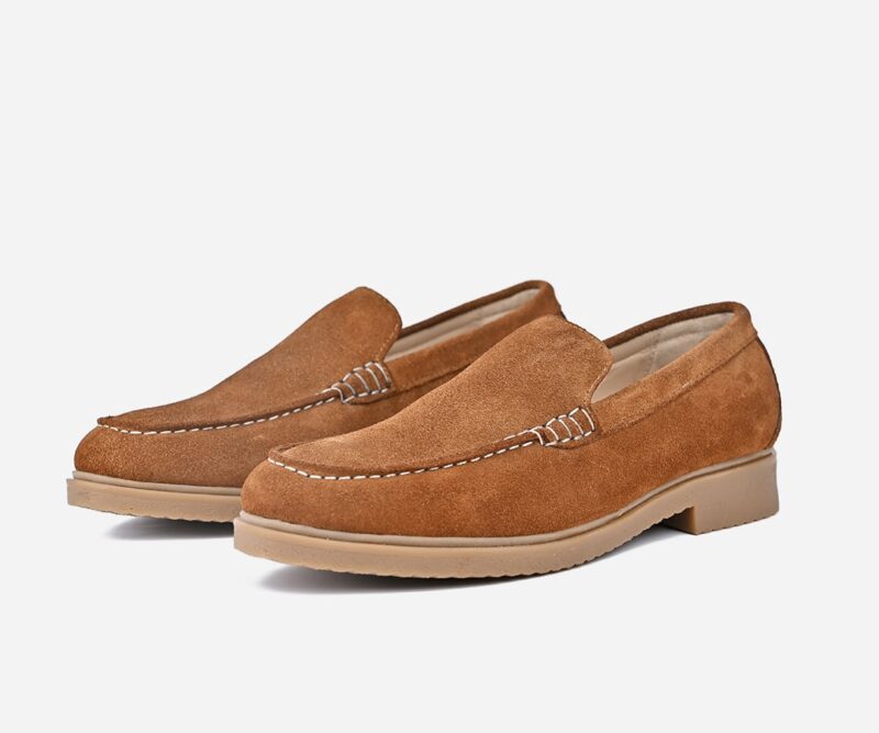 Chaussures homme en daim camel - op92 – Image 3