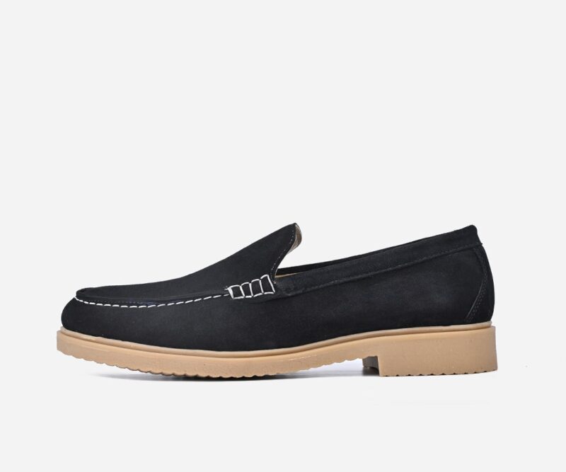 Chaussures homme en daim de Noir - op92