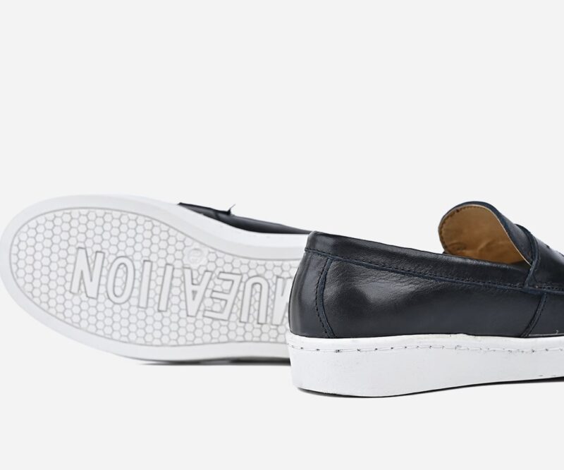 Mocassin enfant en cuir noir - op301 – Image 2