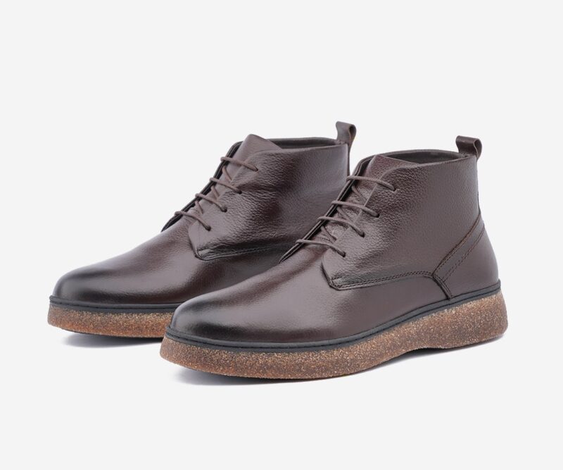 Bottine homme cuir grainé marron - op116 - <strong>OPIYANE</strong> – Image 3