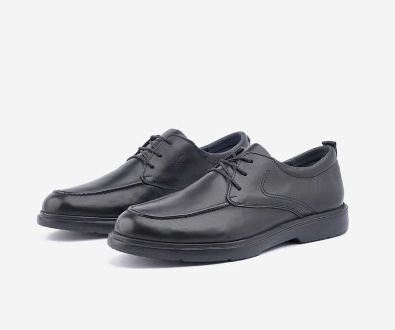 Chaussures homme en cuir tendance Noir - op114 – Image 2