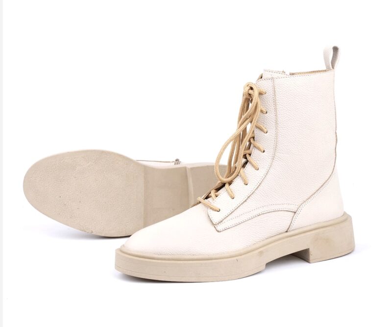 Botte pour femme en cuir beige - op210 - <strong>OPIYANE</strong> – Image 4