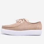 Baskets confortables en cuir daim beige opiyane op154